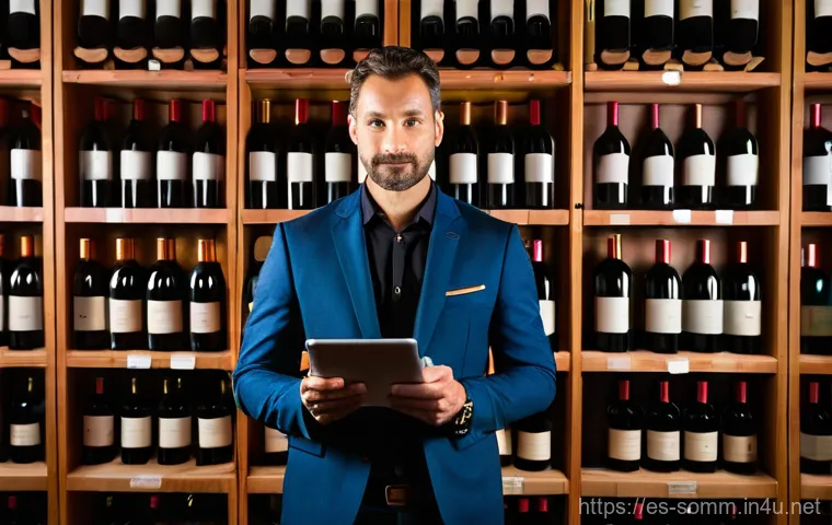 소믈리에 연봉 협상 전략 - **Prompt:** A confident female sommelier, in her early 30s, wearing a tailored black vest over a cri...